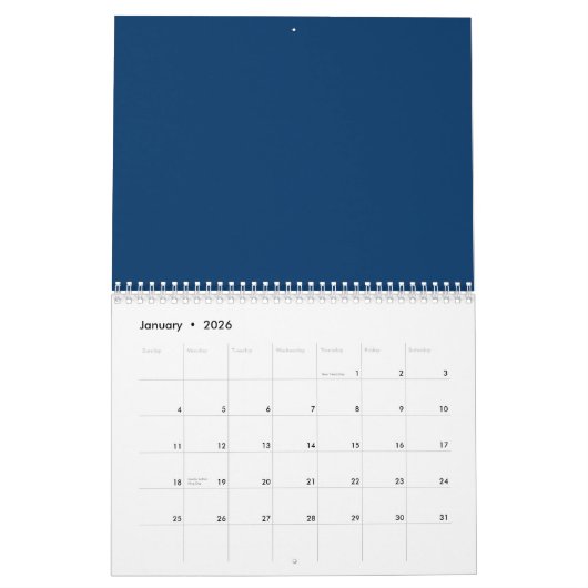 Midnight Blue Custom Wall Calendar – Bulk Orders Kalender (Jan 2026)