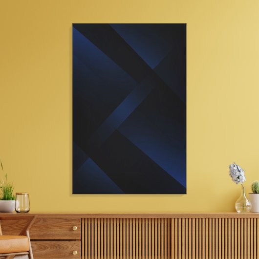 Midnight Blue Depth Canvas Afdruk (Insitu (Woonkamer))
