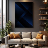 Midnight Blue Depth Canvas Afdruk