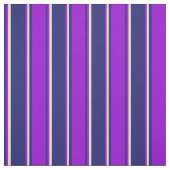 Midnight Blue, donker Violet & Tan Pattern Stof (Swatch)
