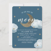 Midnight Blue Drive-by Baby shower Kaart (Voorkant)