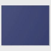Midnight Blue, effen kleuren minimalistisch Cadeaupapier (Vlak)