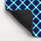 Midnight blue en Blauwgroen Pattern Mousepad Muismat (Hoek)