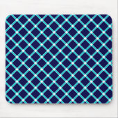 Midnight blue en Blauwgroen Pattern Mousepad Muismat (Voorkant)