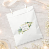 Midnight Blue en Blush Floral Afstuderen Bedankzakje (Geknipt)