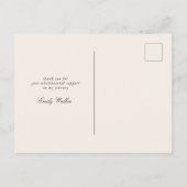 Midnight Blue en Blush Floral Foto Afstuderen Aankondigingskaart (Achterkant)