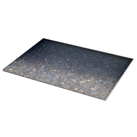 Midnight Blue en Gold Glitter Snijplank (Hoek)