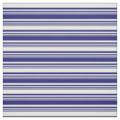 Midnight Blue en Mint Cream Lined Pattern Stof (Swatch)