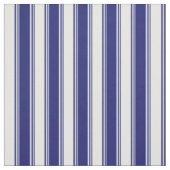 Midnight Blue en Mint Cream Lines Stof (Swatch)