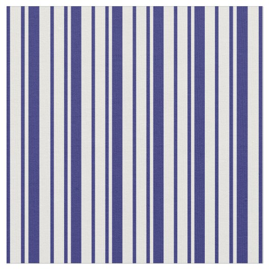Midnight Blue en Mint Cream Stripes Stof (Close Up)