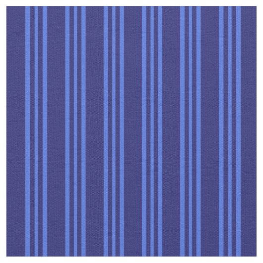 Midnight Blue en Royal Blue Lines Stof (Close Up)