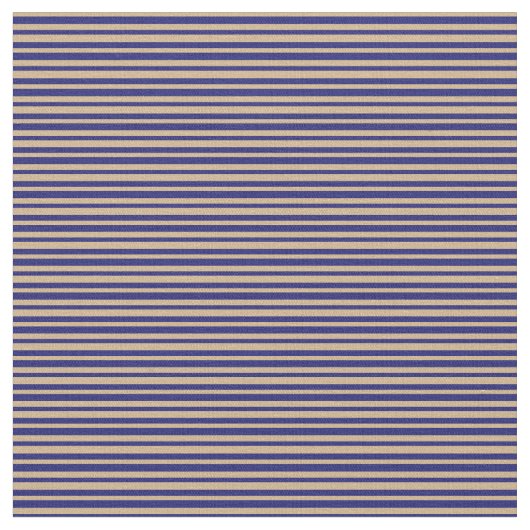 Midnight Blue en Tan Colored Pattern Stof (Close Up)