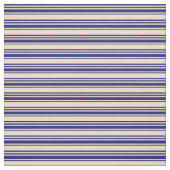 Midnight Blue en Tan Lined Pattern Stof (Swatch)