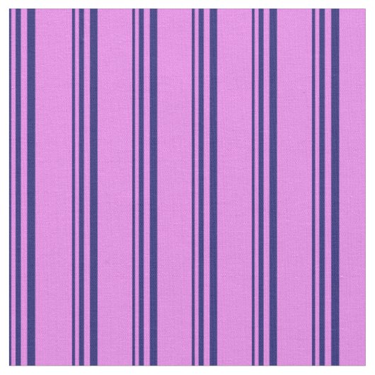 Midnight Blue en Violet Pattern Stof (Close Up)
