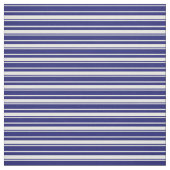 Midnight Blue en White Colour Lines Pattern Stof (Swatch)