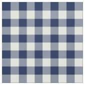 Midnight Blue en White Gingham Pset Stof (Swatch)