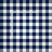 Midnight Blue en White Gingham Pset Stof (Delen)