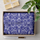 Midnight Blue en White Mandala Patroon Tissuepapier (Geschenk)