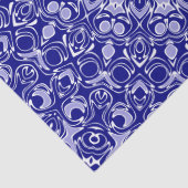 Midnight Blue en White Mandala Patroon Tissuepapier (Detail)