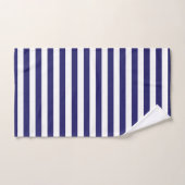 Midnight Blue en White Striped Bath Towel Set Bad Handdoek (Handdoek)