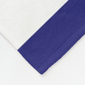 Midnight Blue en White Striped Fleece Blanket Deken (Hoek)