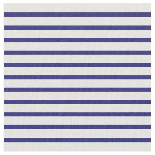 Midnight Blue en White Stripes Stof (Close Up)