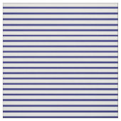 Midnight Blue en White Stripes Stof (Swatch)