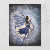 Midnight Blue Fairy Briefkaart beroemd gemaakt doo (Voorkant)