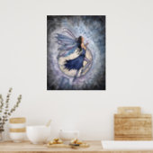 Midnight Blue Fairy Poster van Molly Harrison (Kitchen)