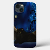 Midnight Blue Fantasy Cat Case-Mate iPhone Case (Achterkant)