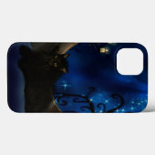 Midnight Blue Fantasy Cat Case-Mate iPhone Case (Achterkant (horizontaal))