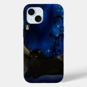 Midnight Blue Fantasy Cat Case-Mate iPhone Case (Achterkant)