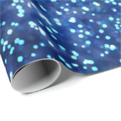 Midnight Blue Faux Glitter Ontwerp Cadeaupapier (Rol Hoek)