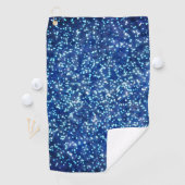 Midnight Blue Faux Glitter Ontwerp Golfhanddoek (Insitu)