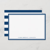 Midnight Blue flat-briefkaart Notitiekaartje (Voorkant / Achterkant)