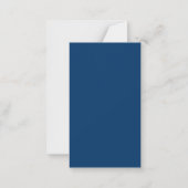 Midnight Blue Flat Note Kaart -  Notitiekaartje (Achterkant)