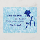 Midnight Blue Flora Briefkaart (Voorkant)