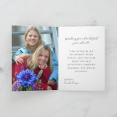 Midnight Blue Floral Belated Birthday Card Kaart (Binnen)