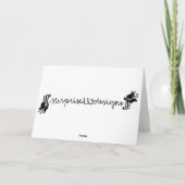 Midnight Blue Floral Card Kaart (Achterkant)