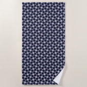 Midnight Blue Floral Strandlaken (Voorkant)