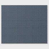 Midnight Blue Flowers Patroon Cadeaupapier (Vlak)