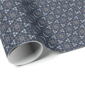 Midnight Blue Flowers Patroon Cadeaupapier (Rol Hoek)