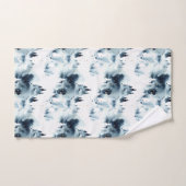 Midnight Blue Forest Waterverf Bad Handdoek (Handdoek)