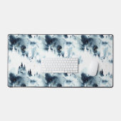 Midnight Blue Forest Waterverf Bureaumat (Keyboard & Muis)
