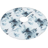 Midnight Blue Forest Waterverf Kerstboom Rok (Gekanteld)