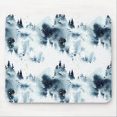 Midnight Blue Forest Waterverf Muismat (Voorkant)