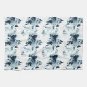 Midnight Blue Forest Waterverf Theedoek (Horizontaal)