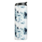 Midnight Blue Forest Waterverf Thermosbeker (Gedraaid links)