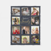 Midnight Blue Fotodeken Collage Instagram Fleece Deken (Voorkant)