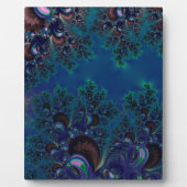 Midnight Blue Frost Crystals Fractal Fotoplaat (Voorkant)